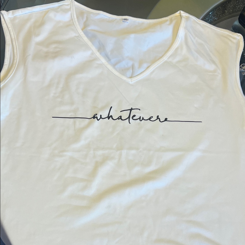 Whatever Sleeveless Cream Top